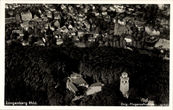 Postcard Langenberg Velbert in the Rhineland, aerial photograph