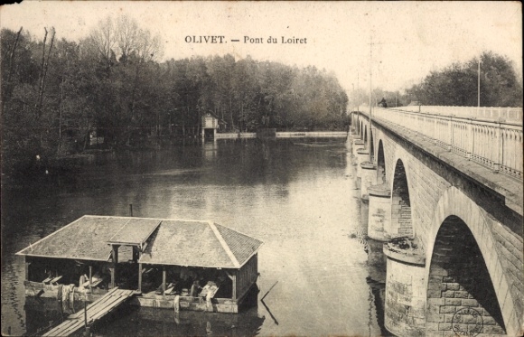 KP Olivet Loiret, Pont du Loiret, rzeka, most, hangar dla łodzi