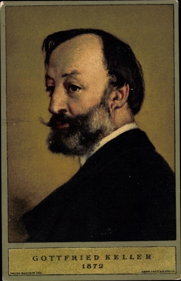 Ganzsachen Künstler Ak Gottfried Keller, Bundesfeier 1919
