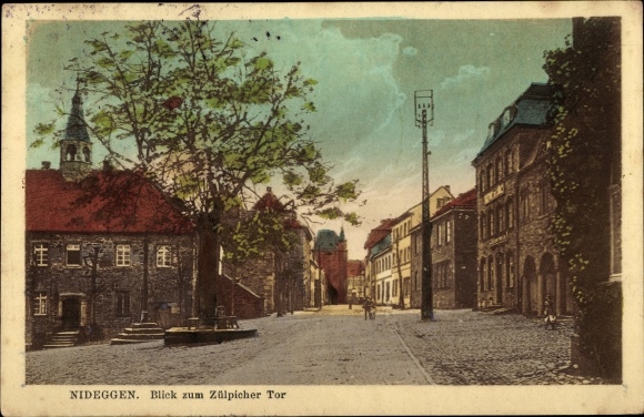 Postcard Nideggen in the Eifel, view of the Zülpicher Tor