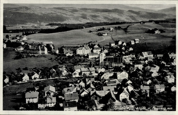 Ak Scheidegg im Allgäu, Luftaufnahme