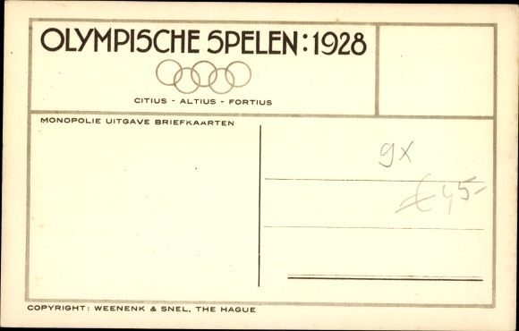 PC Amsterdam North Holland Netherlands, 1928 Olympics, football game, Uruguay
