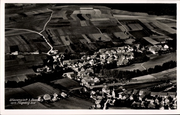 Postcard Wiesengiech Scheßlitz in Upper Franconia, aerial photograph