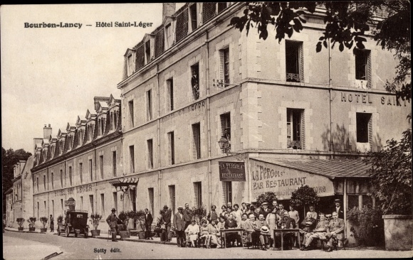 Postcard Bourbon Lancy Saône et Loire, Hotel Saint Leger