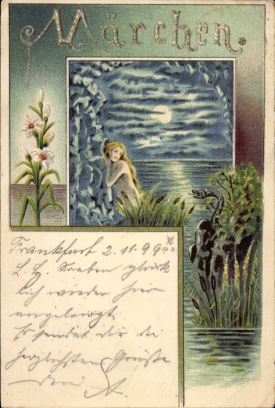 Postcard Fairy Tale, portrait of a Woman