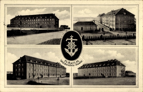 Ak Weißenfels an der Saale, Kaserne Pi. Batl. 14