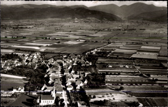Postcard Tunsel Bad Krozingen im Breisgau Black Forest, aerial photograph