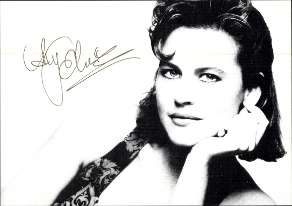 Postcard actress Anja Schüte, portrait, autograph