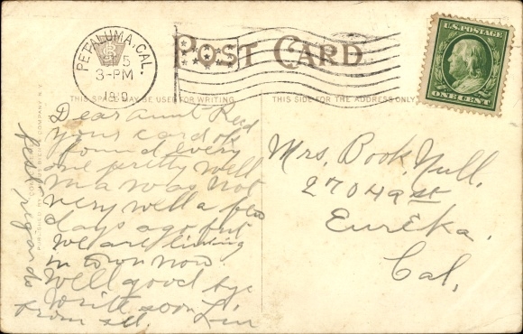 Artist Postcard Ofenrohr falls on a man, We are moving today