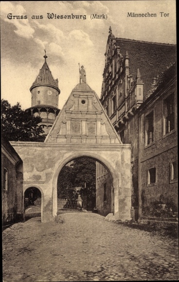 Ansichtkaart Wiesenburg in de Mark, mannelijke poort