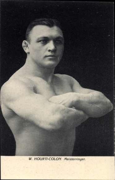 Postcard Ringer W. Hourti Colon, Meisterringer, portrait