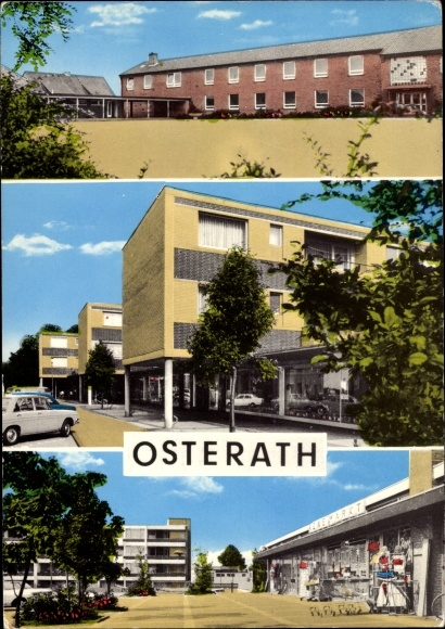 Postcard Osterath Meerbusch on the Lower Rhine, buildings, shops