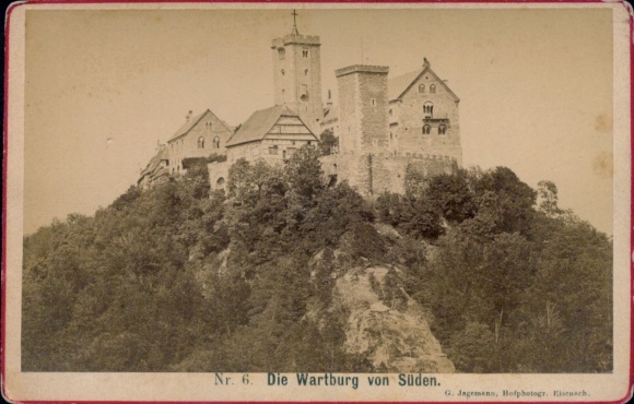 Photo Lutherstadt Eisenach in Thuringia, Wartburg from the south