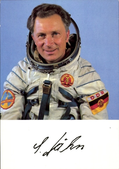 Postcard Joint Space Flight USSR and GDR, Pilot Cosmonaut Sigmund Jähn