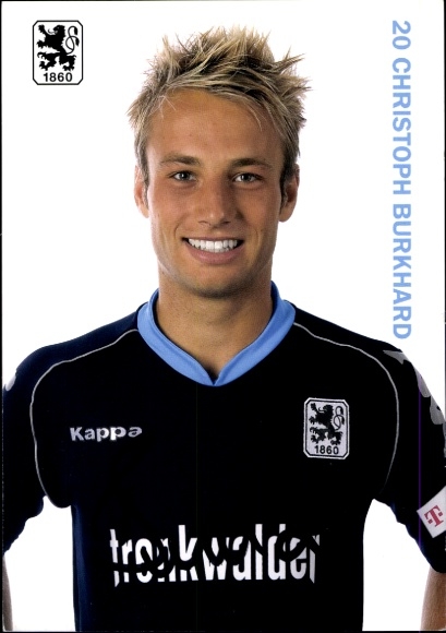 Autogrammkarte Fußballer Christoph Burkhard, TSV 1860 München, Autogramm