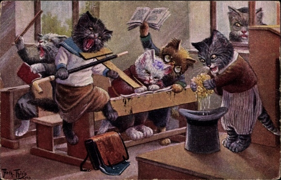 Artysta KP Thiele, Artur, Zbliża się los, humanizowane koty w szkole