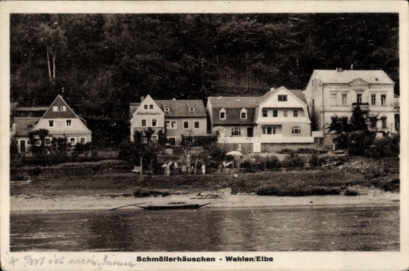 Ak Wehlen an der Elbe Sächsische Schweiz, Schmöllerhäuschen
