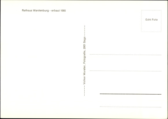 Postcard Wardenburg in Oldenburg, town hall