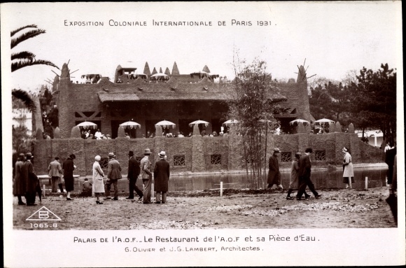 Ansichtkaart Paris XII, Exposition Colonial International 1931, Le Restaurant de l&#39;AOF