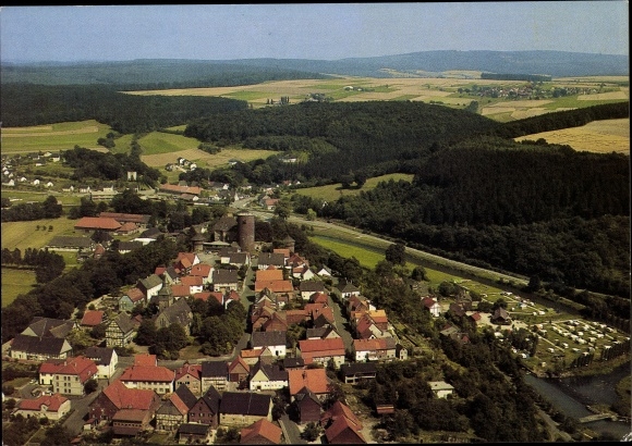 PC Trendelburg in northern Hesse, aerial photo of the place