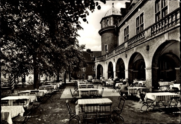Postcard Gladbeck in the Ruhr area Westphalia, Restaurant Cafe Wasserschloss Wittringen