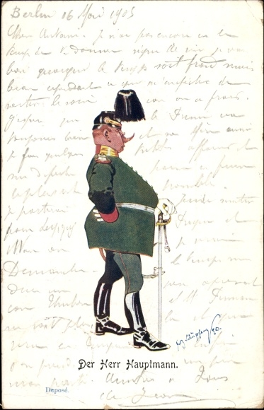 Artist PC Schönpflug, Fritz, The Captain, caricature