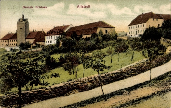 Ansichtkaart Allstedt in Saksen Anhalt, Großh. Slot