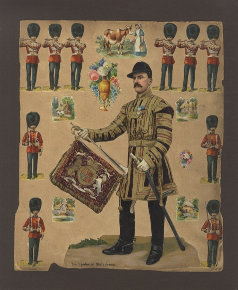 17 wafers English bobbies, trumpeters, various farmhouses etc. approx. 24 x 15 cm to 3 x 3 cm