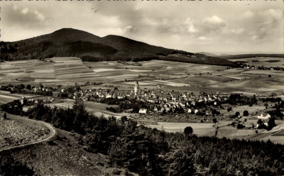 Postcard Zierenberg in Hesse, view from the Alpine path, panorama