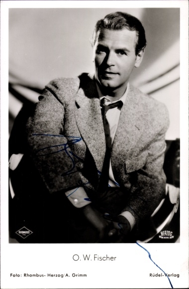 Ak Schauspieler O. W. Fischer, Portrait, Autogramm, Cuba Cabana