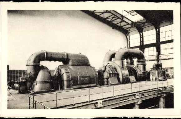 Ak Zschornewitz Gräfenhainichen in Sachsen Anhalt, Großkraftwerk, Turbogenerator