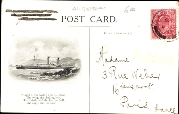 Ansichtkaart Royal Mail Steamer, Landschap