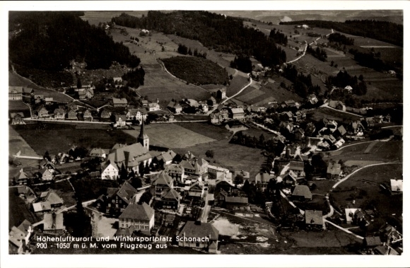 Ak Schonach in het Zwarte Woud, luchtfoto