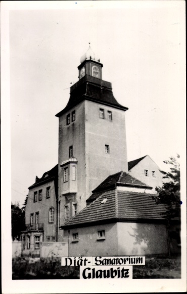 Postcard Glaubitz on the Elbe, diet sanatorium