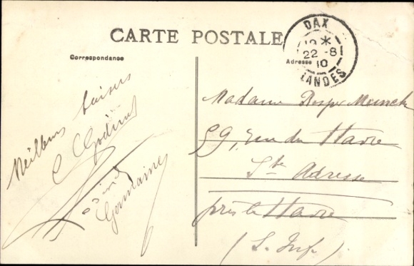 Postcard Dax Landes, Fontaine-Chaude, architecture, steam, water source