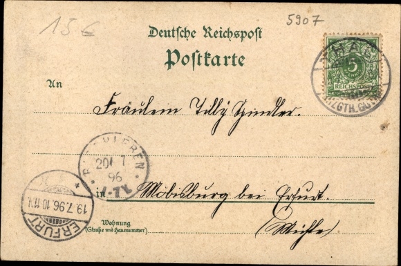 Chromo-Litho Thal Ruhla in the Wartburg district of Thuringia, guest house Tannhäuser, train station, track side