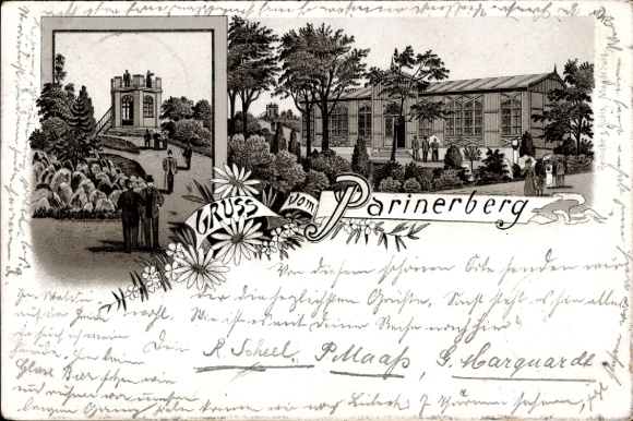 Litho Bad Schwartau in Ostholstein, Pariner Berg, Gasthaus, Aussichtsturm