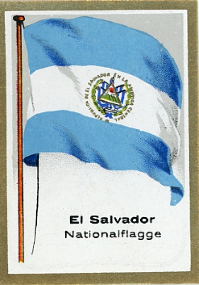 Collective picture flags non-European. Countries #311 El Salvador national flag