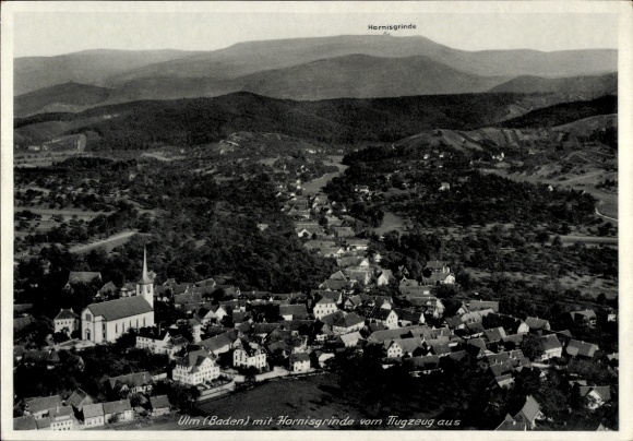 Postcard Ulm in Baden Renchen Black Forest, aerial photograph