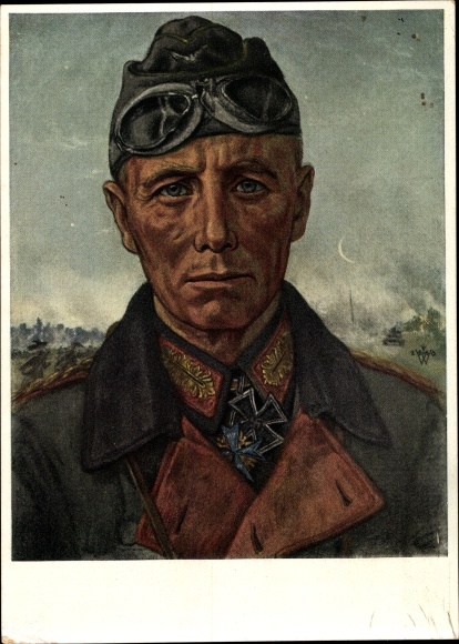 Artist PC Willrich, Wolfgang, Major General Rommel, Knight&#39;s Cross recipient, Panzer Division, VDA