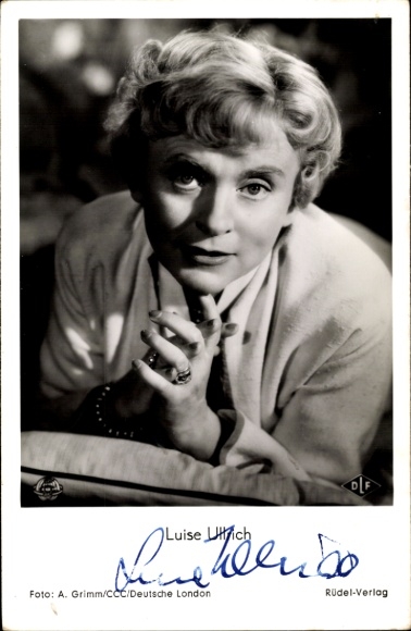 Postcard actress Luise Ullirch, portrait, autograph