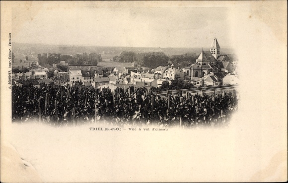 Postcard Triel Yvelines, Bird&#39;s eye view