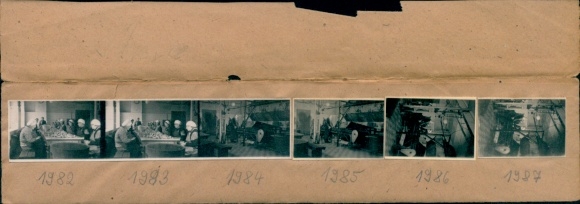 Fotos Kontaktabzug Potsdam, Konservenfabrik Carl Schäfer, 6 Fotos ca. 4x2cm, Negative innenliegend