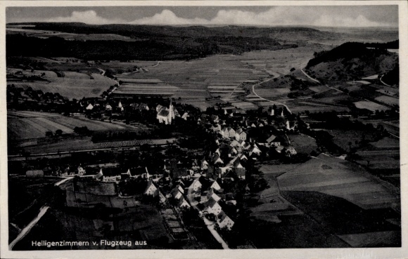 Postcard Heiligenzimmern Rosenfeld in the Zollernalbkreis Württemberg, aerial photograph of rural surroundings