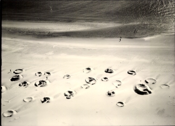 Photo fog on the island of Amrum North Frisia, aerial photograph, western beach