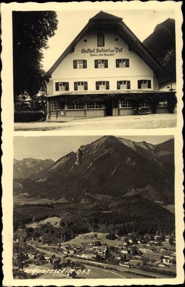 KP Marquartstein w powiecie Traunstein, Górna Bawaria, Panorama, Gasthof Hofwirt zur Post