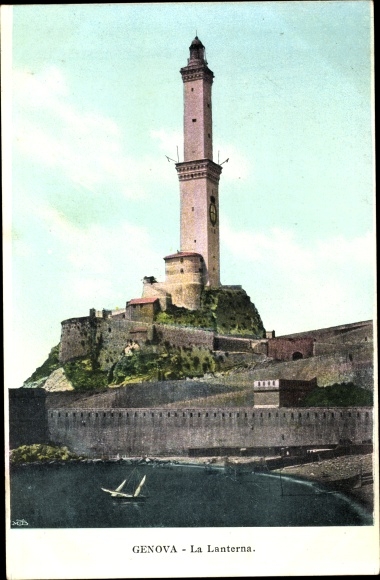 Postcard Genova Genoa Liguria, La Lanterna, Lighthouse