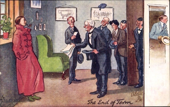 Artist Postcard Thackeray, Lance, The end of term