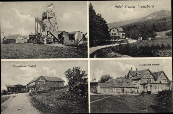 Postcard Brotterode Trusetal in Thuringia, Hotel Kleiner Inselsberg, Gothaischer Gasthof, Prussia. inn