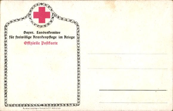 Kunstenaarskaart Diemer, Zeno, Duits hospitaalschip, verpleging in oorlog, WOI